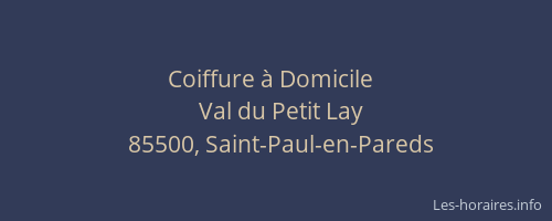 Coiffure à Domicile  