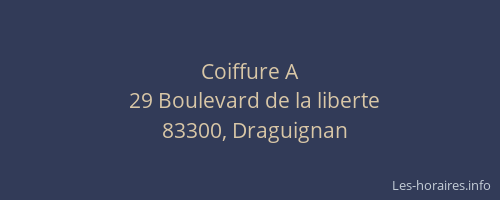 Coiffure A