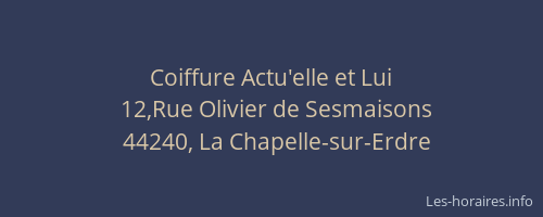 Coiffure Actu'elle et Lui