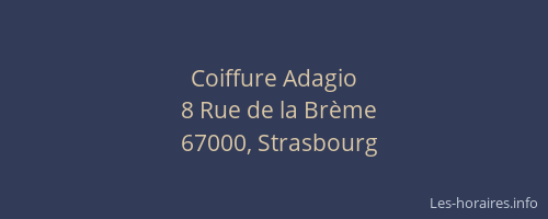 Coiffure Adagio