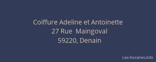 Coiffure Adeline et Antoinette