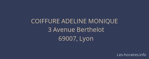 COIFFURE ADELINE MONIQUE