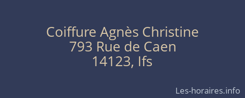 Coiffure Agnès Christine