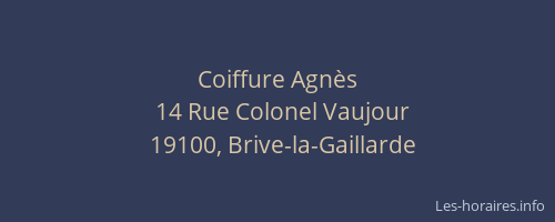 Coiffure Agnès