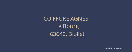 COIFFURE AGNES