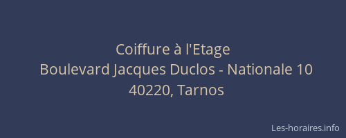 Coiffure &agrave; l'Etage