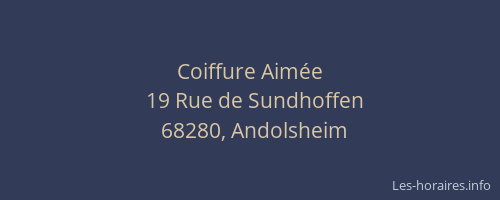 Coiffure Aim&eacute;e
