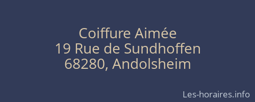 Coiffure Aimée