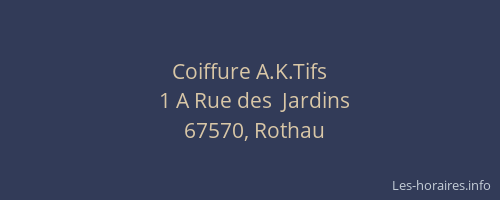 Coiffure A.K.Tifs