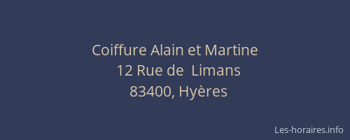 Coiffure Alain et Martine