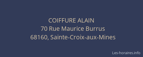 COIFFURE ALAIN