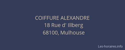 COIFFURE ALEXANDRE
