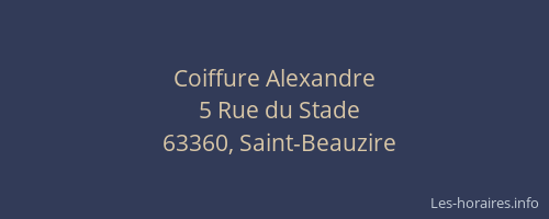 Coiffure Alexandre