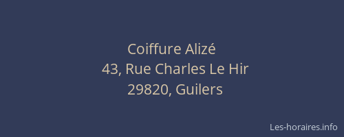 Coiffure Aliz&eacute;