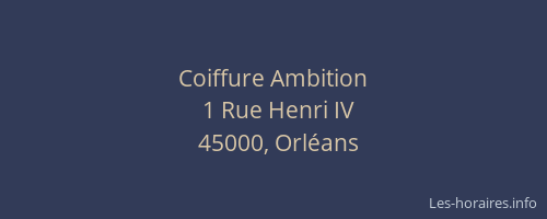 Coiffure Ambition