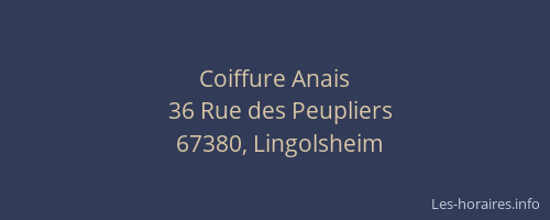 Coiffure Anais