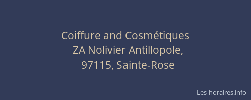 Coiffure and Cosm&eacute;tiques