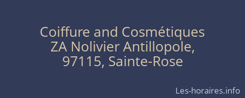 Coiffure and Cosmétiques