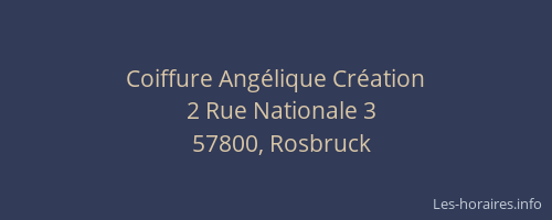 Coiffure Ang&eacute;lique Cr&eacute;ation
