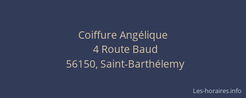 Coiffure Ang&eacute;lique
