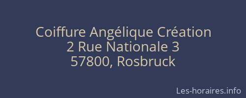 Coiffure Angélique Création
