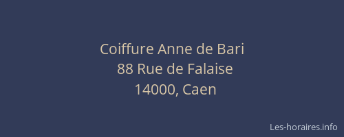 Coiffure Anne de Bari