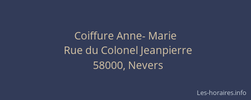 Coiffure Anne- Marie