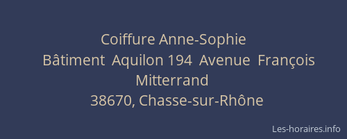 Coiffure Anne-Sophie