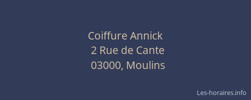 Coiffure Annick