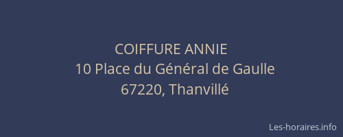 COIFFURE ANNIE