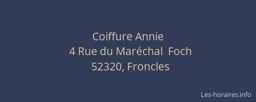 Coiffure Annie