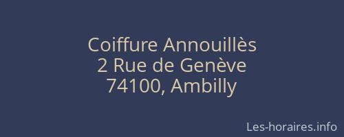 Coiffure Annouillès