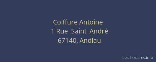Coiffure Antoine