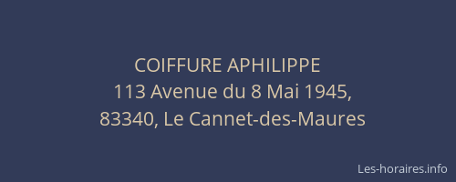 COIFFURE APHILIPPE