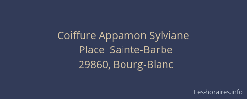 Coiffure Appamon Sylviane