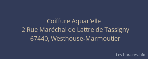 Coiffure Aquar'elle