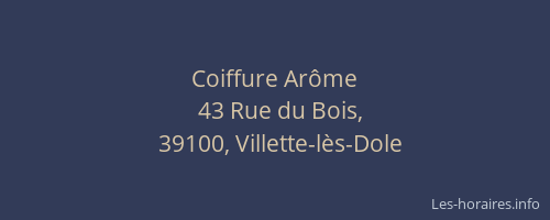 Coiffure Arôme