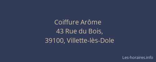 Coiffure Ar&ocirc;me