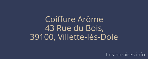 Coiffure Arôme