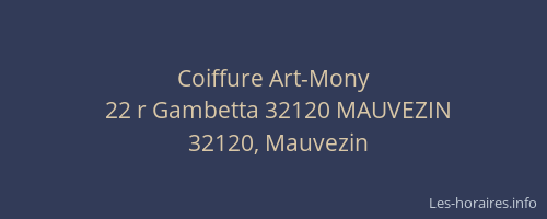 Coiffure Art-Mony