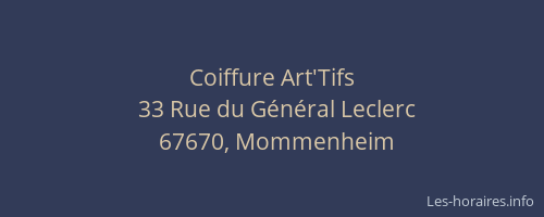 Coiffure Art'Tifs