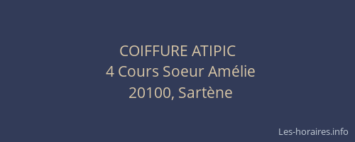COIFFURE ATIPIC