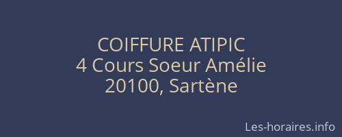 COIFFURE ATIPIC