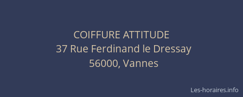 COIFFURE ATTITUDE