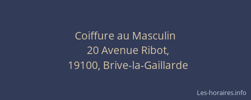 Coiffure au Masculin