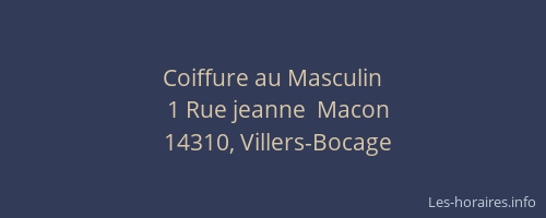 Coiffure au Masculin