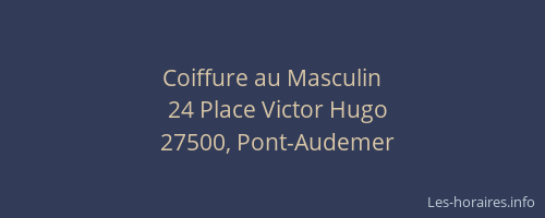Coiffure au Masculin