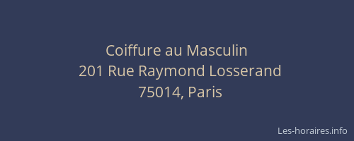 Coiffure au Masculin