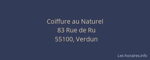 Coiffure au Naturel