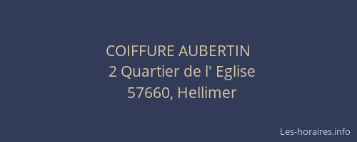 COIFFURE AUBERTIN